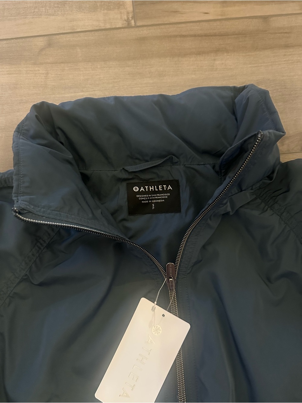 NWT Athleta Navy Bomber Jacket - Zip Front - Picture 3 of 5